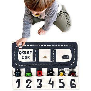 Toy Car Organizer, Toddler Travel Toys, Portable Car Play Mat, Car Rug Play Mat